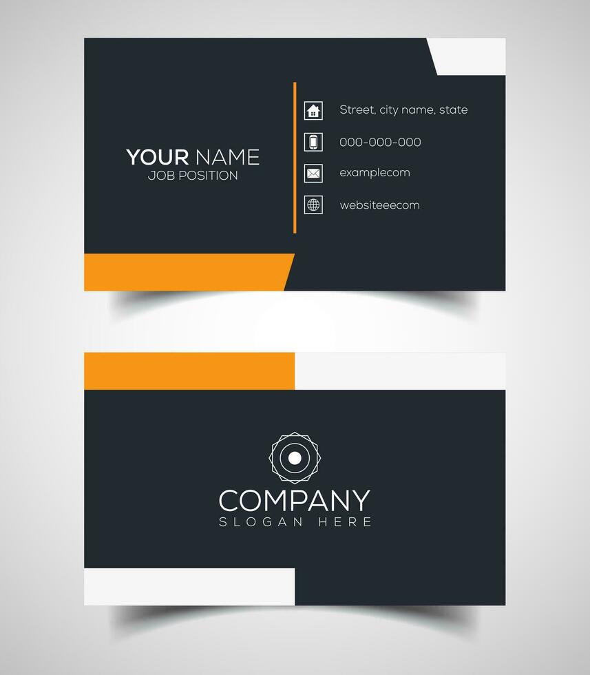 Double-sided creative and modern business card template. Vector illustration