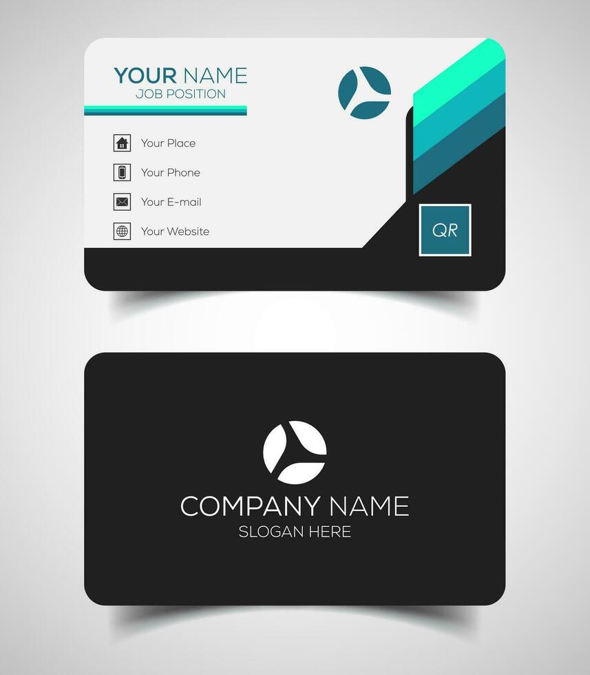 Double-sided creative and modern business card template. Vector illustration