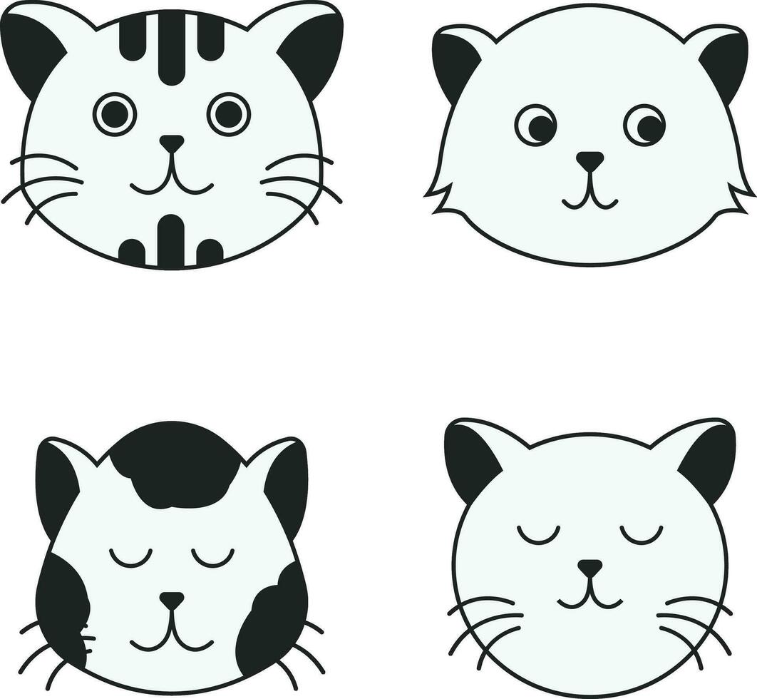 International Cat Day. Cat Illustration for design decoration.Vector illustration. vector