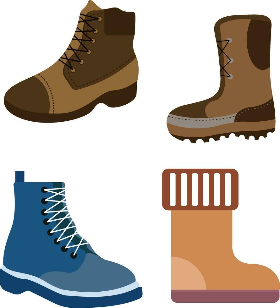 Winter boots. shoes icon for design decoration. Vector illustration