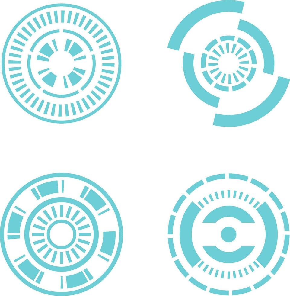 Futuristic Circle Hud. Title callouts and frames in Sci-Fi style. Bar label, bar box call info.Vector Pro vector