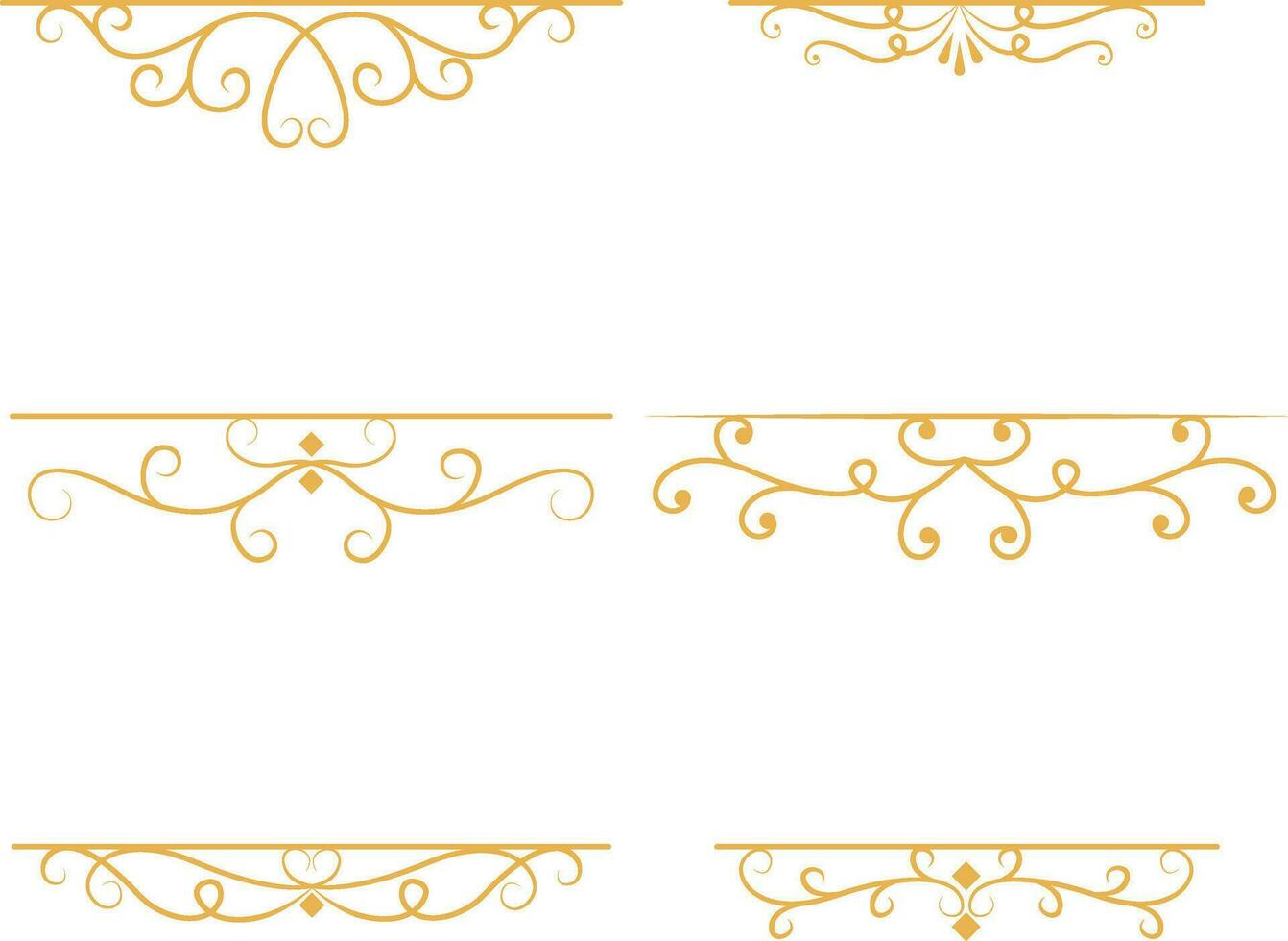 Luxury Dividers. Vintage header and border template in 1960's style. Calligraphic flourishes page decoration sketch for design. vector