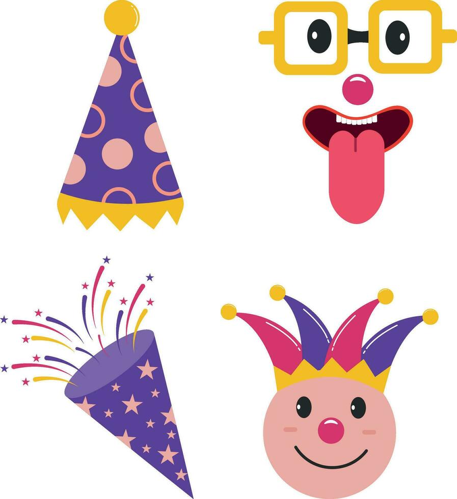 April Fools Day. Element april fool's day. April fools day party for design decoration.Vector illustration. vector