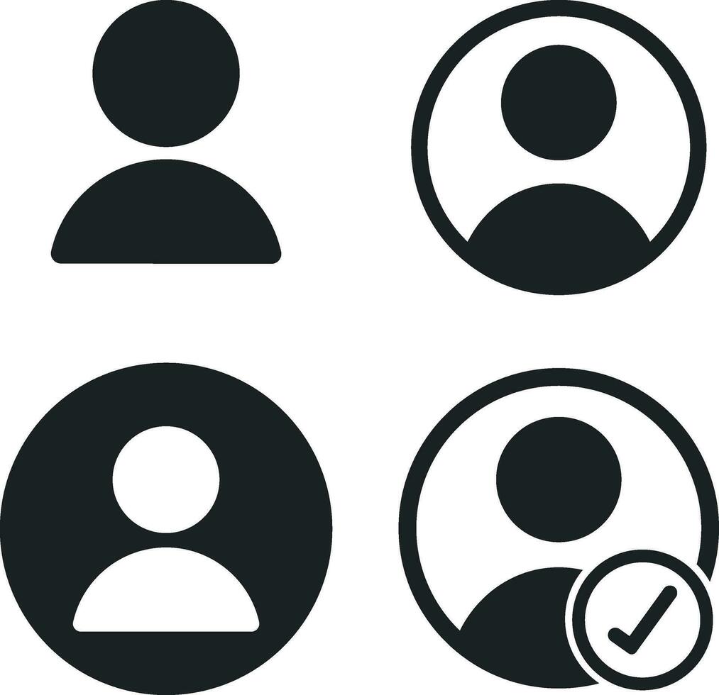 User Profile Icon. For design decoration. Vector illustration.