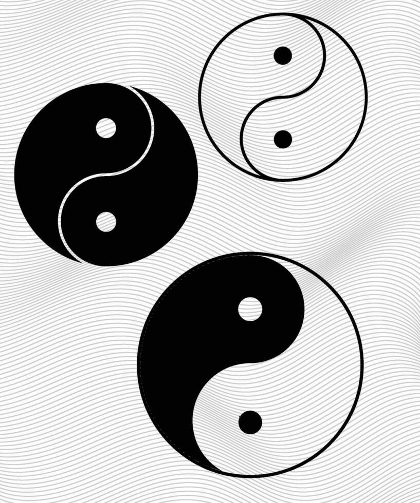 yin yang symbol of harmony and balance stock illustration vector