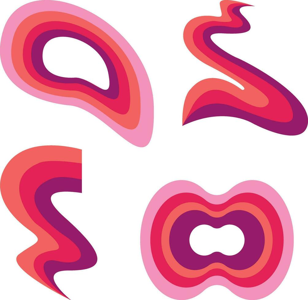 Psychedelic Rainbow. Rainbow arch vector illustration, multicolor unicorn rainbow. Vector illustration.