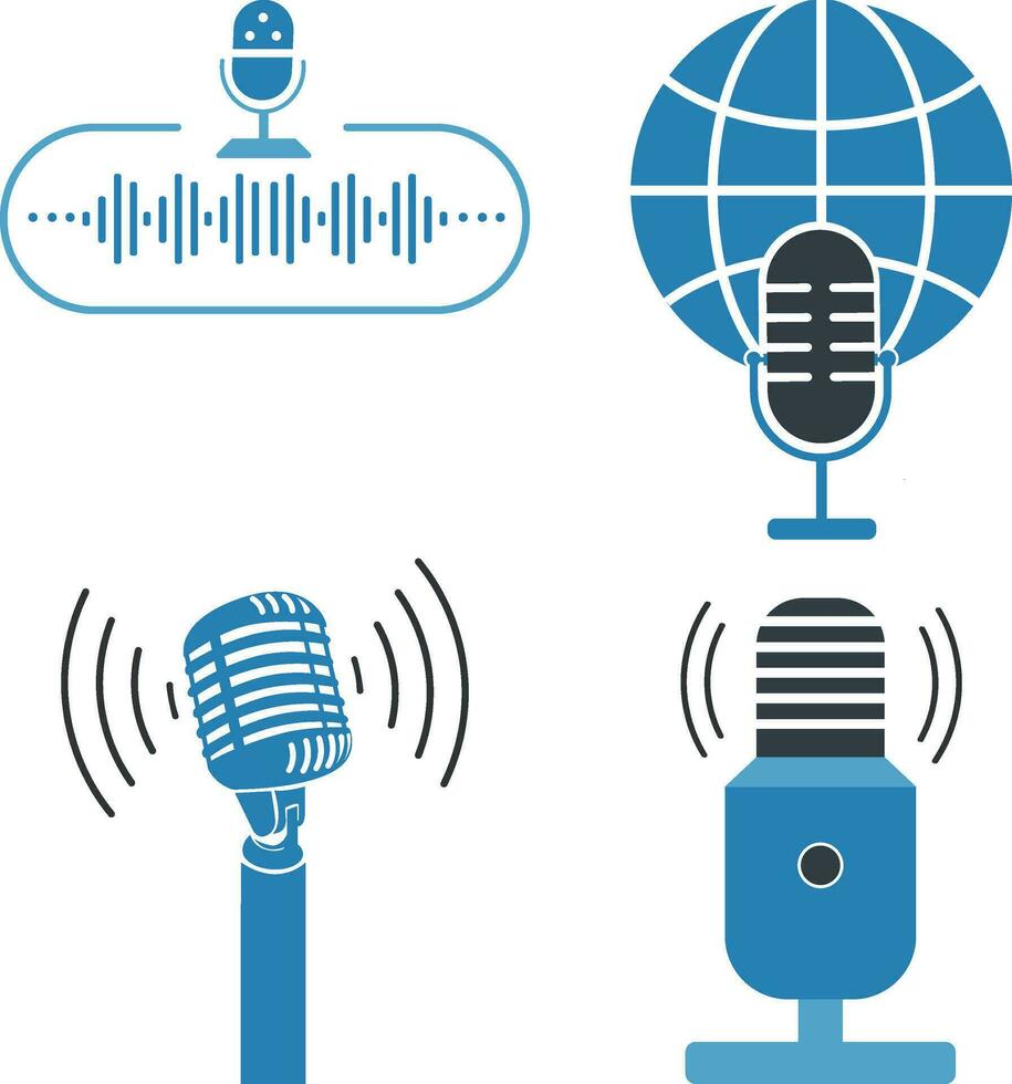 International Podcast Day. Element podcast for design decoration. Vector illustration