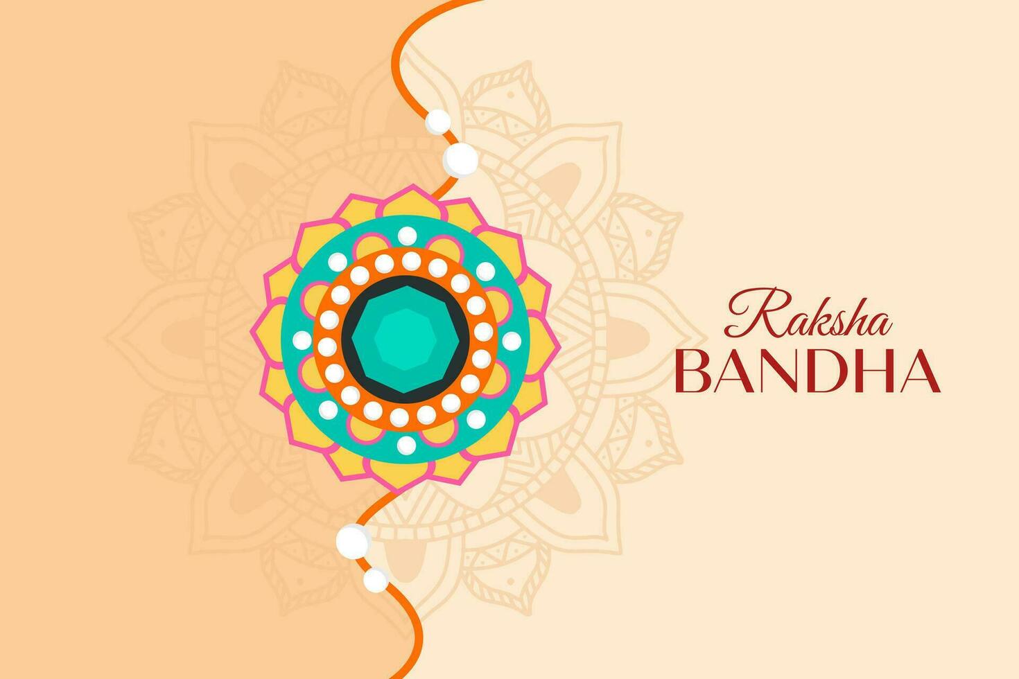 flat design raksha bandhan background illustration concept vector