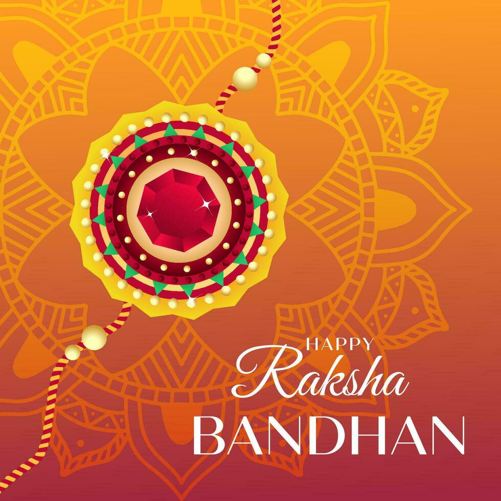 degradado diseño raksha Bandhan ilustración concepto vector