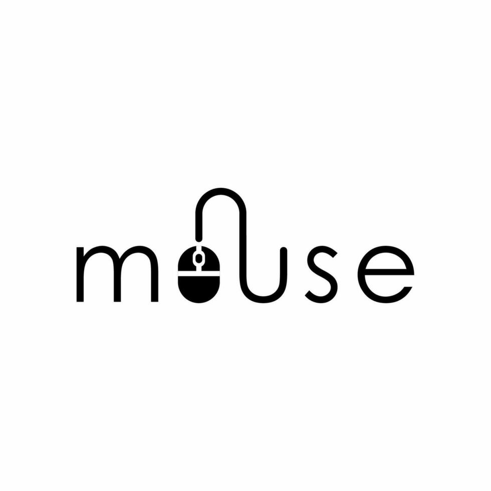mouse logo design, logotype and vector logo
