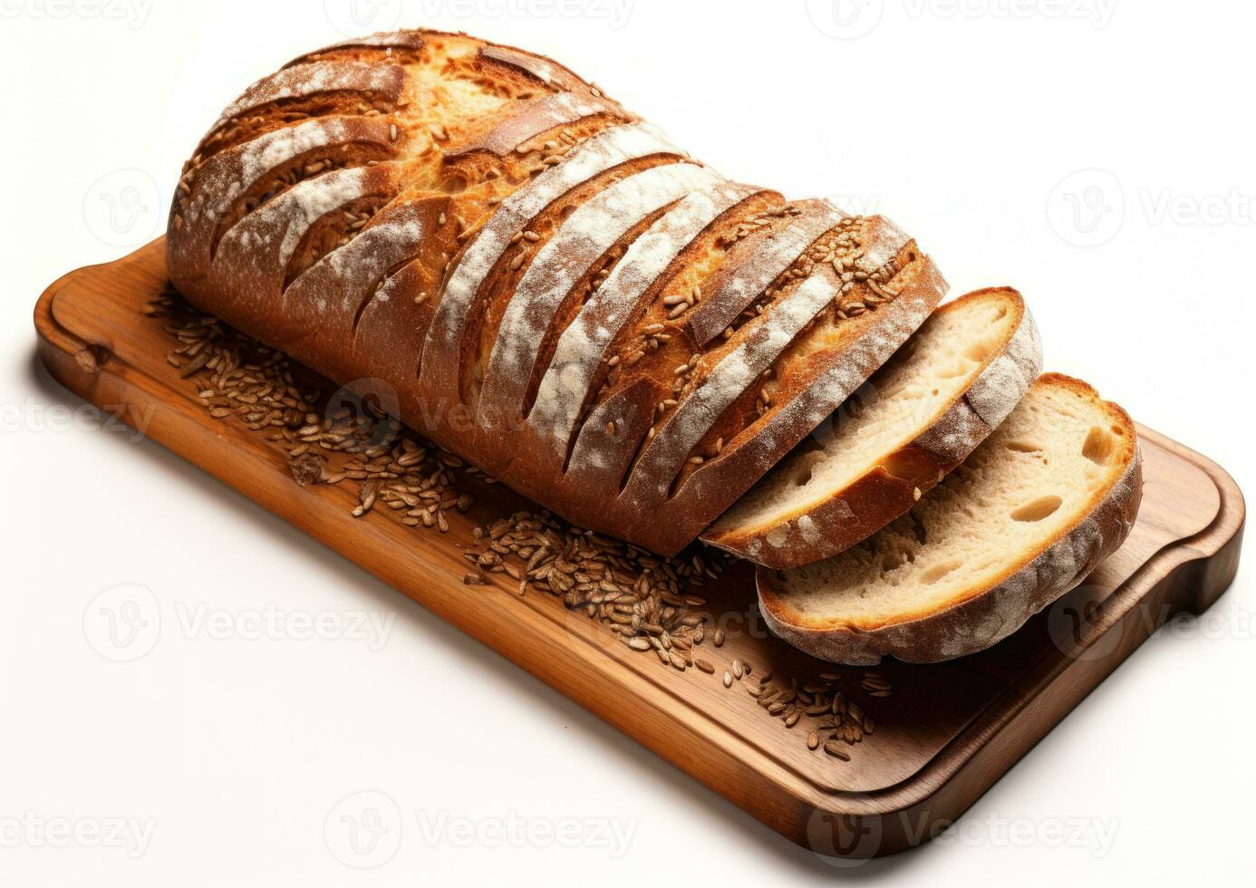 Fresh tasty bread background photo