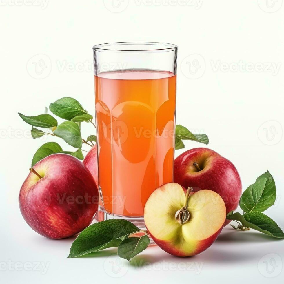 Apple juice with apples photo