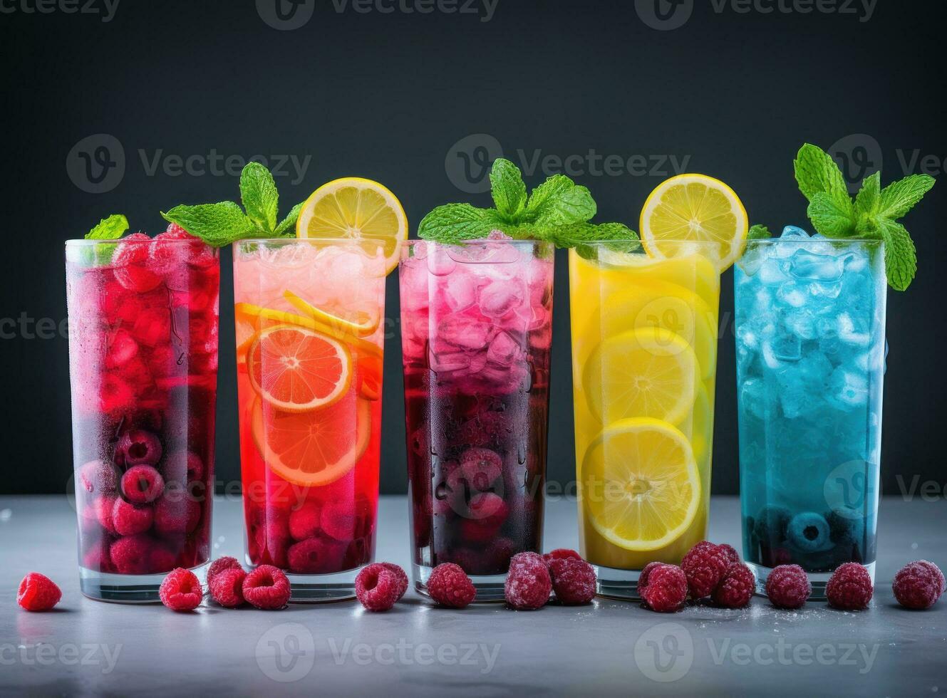 verano refrescante bebidas foto