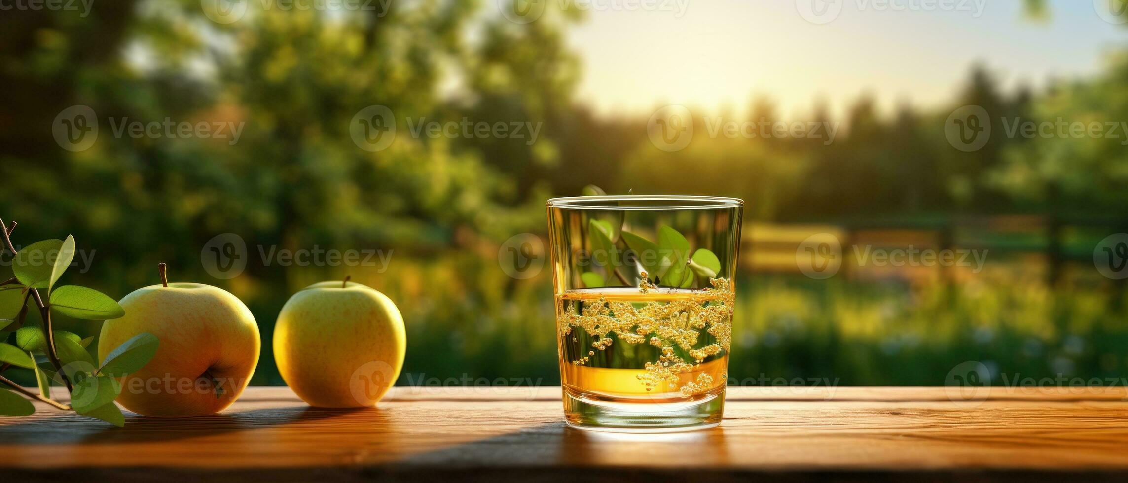 Apple juice with apples photo