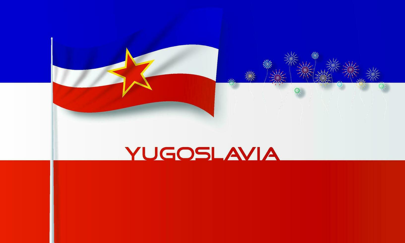 Yugoslavia nacional día vector ilustración con nación banderas
