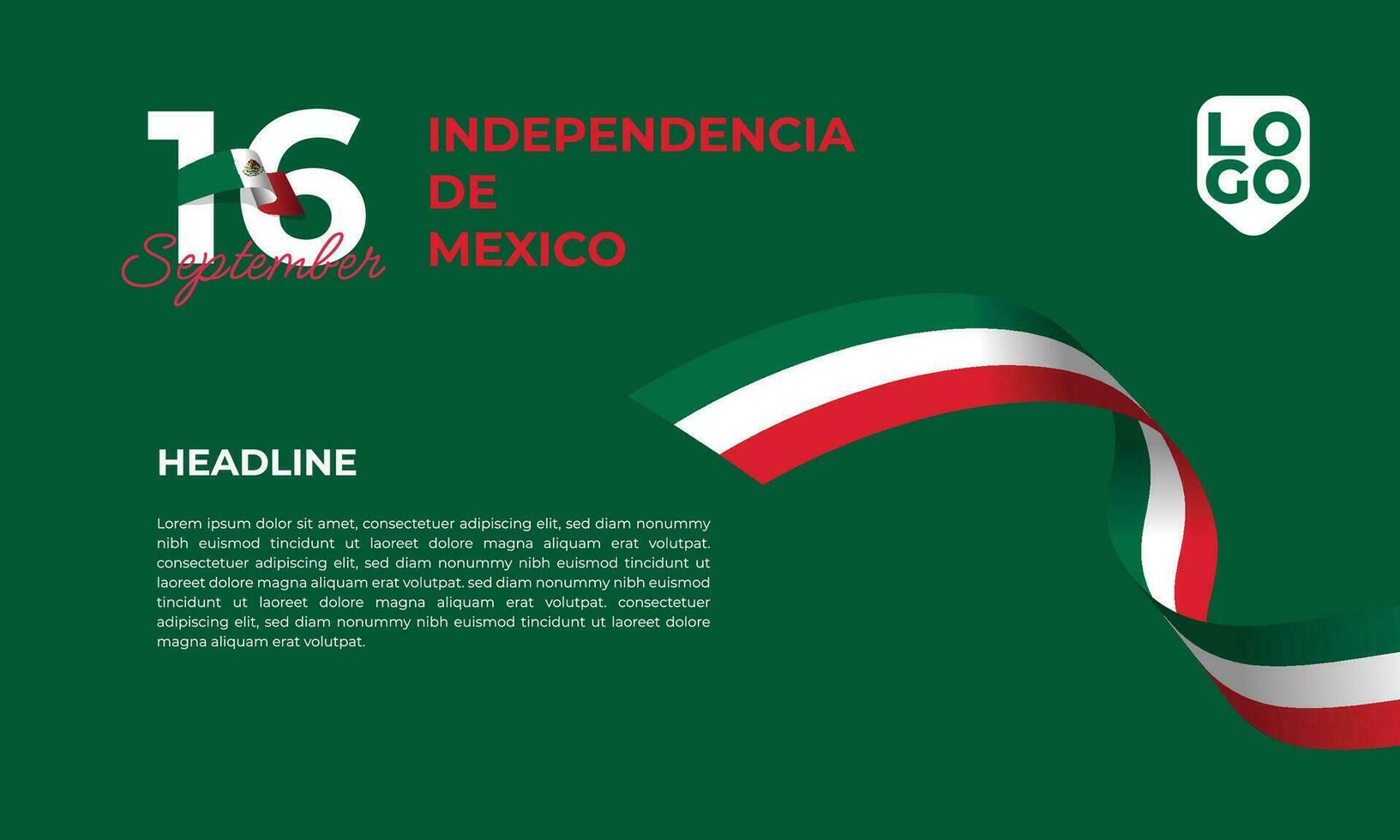 Mexico independence day design template vector