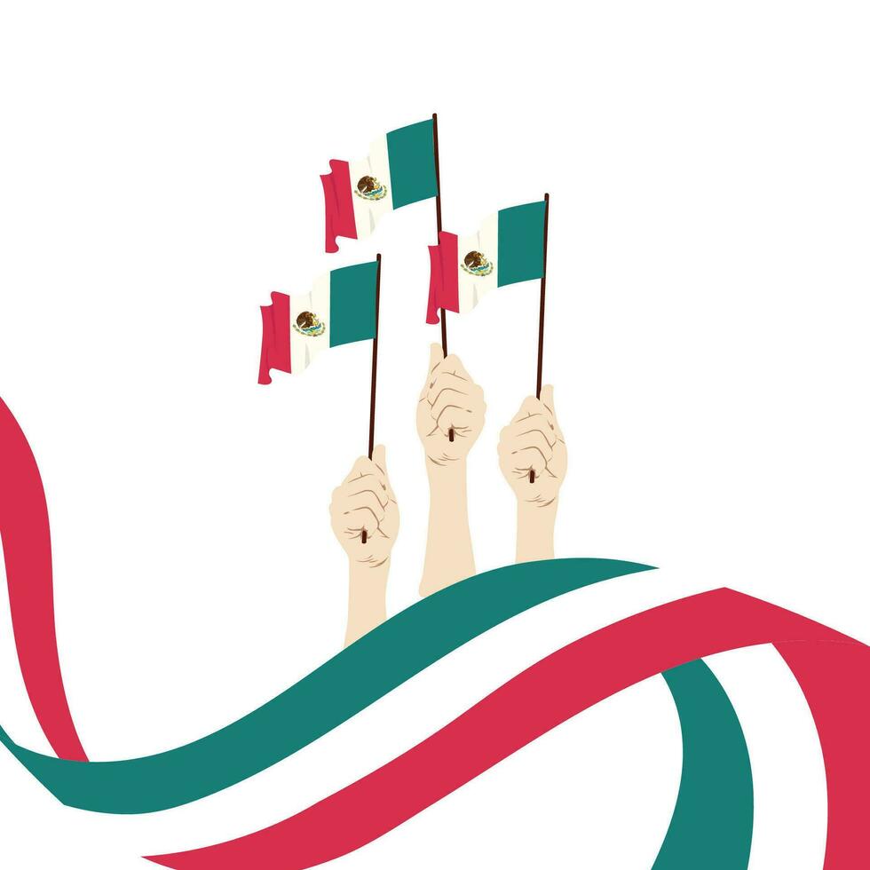 mexico independencia día diseño modelo vector