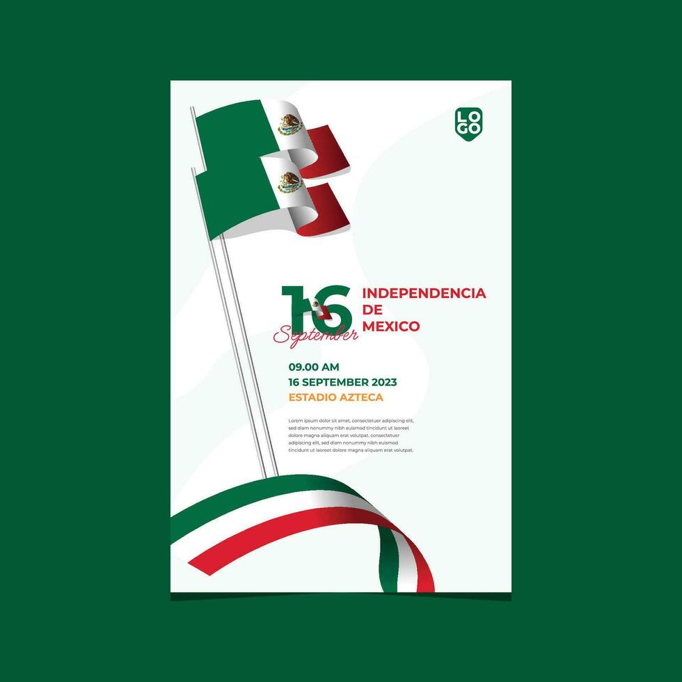 Mexico independence day design template vector