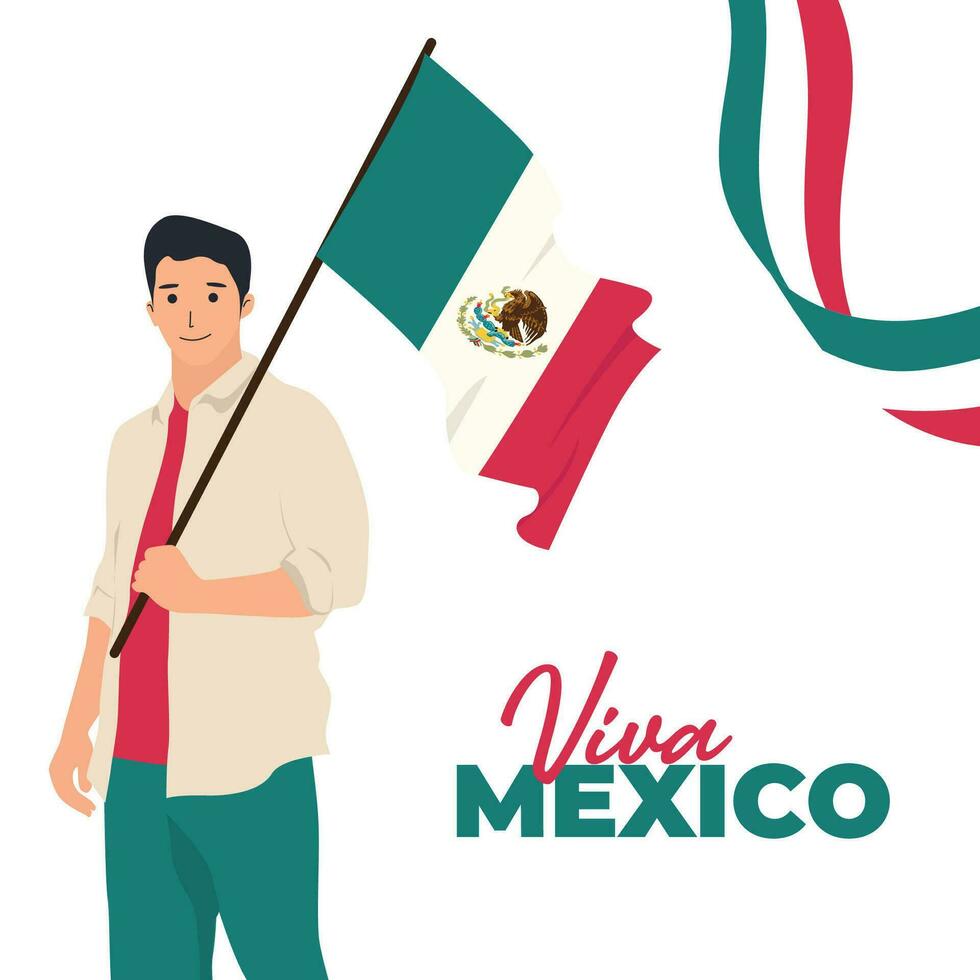 mexico independencia día diseño modelo vector