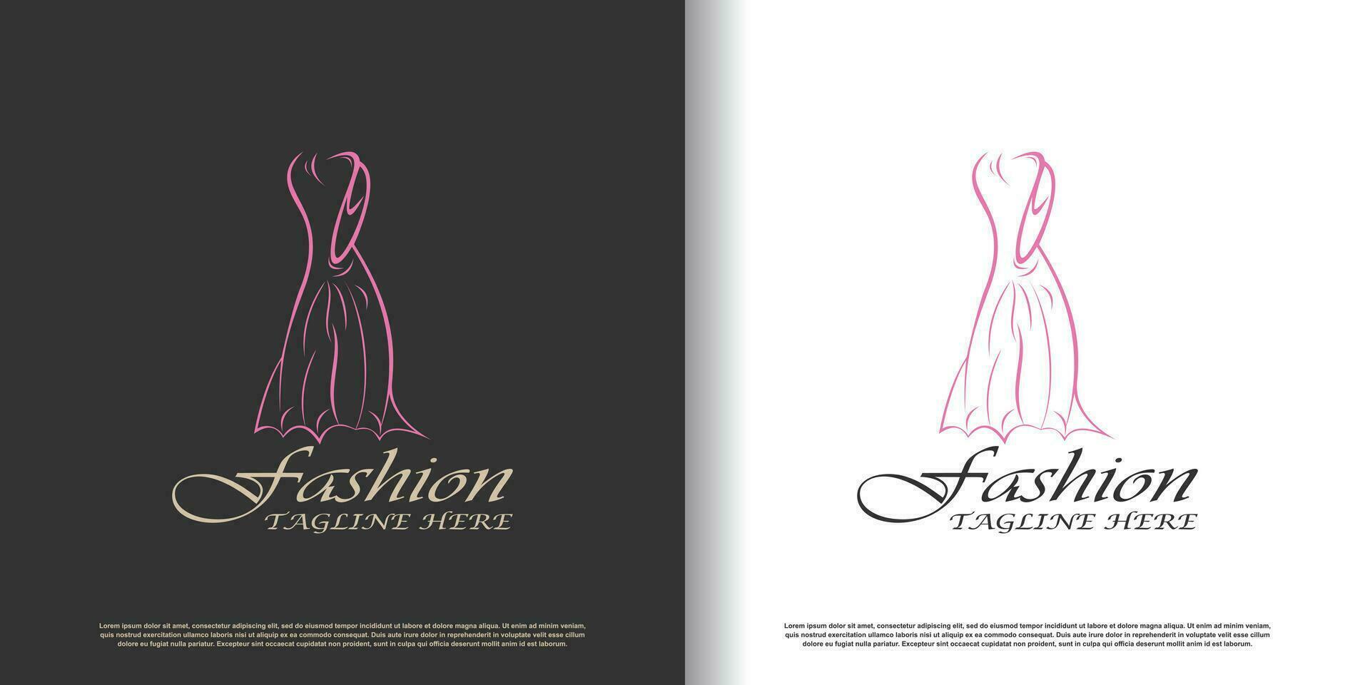 fashion logo design template with creative concept premium vector