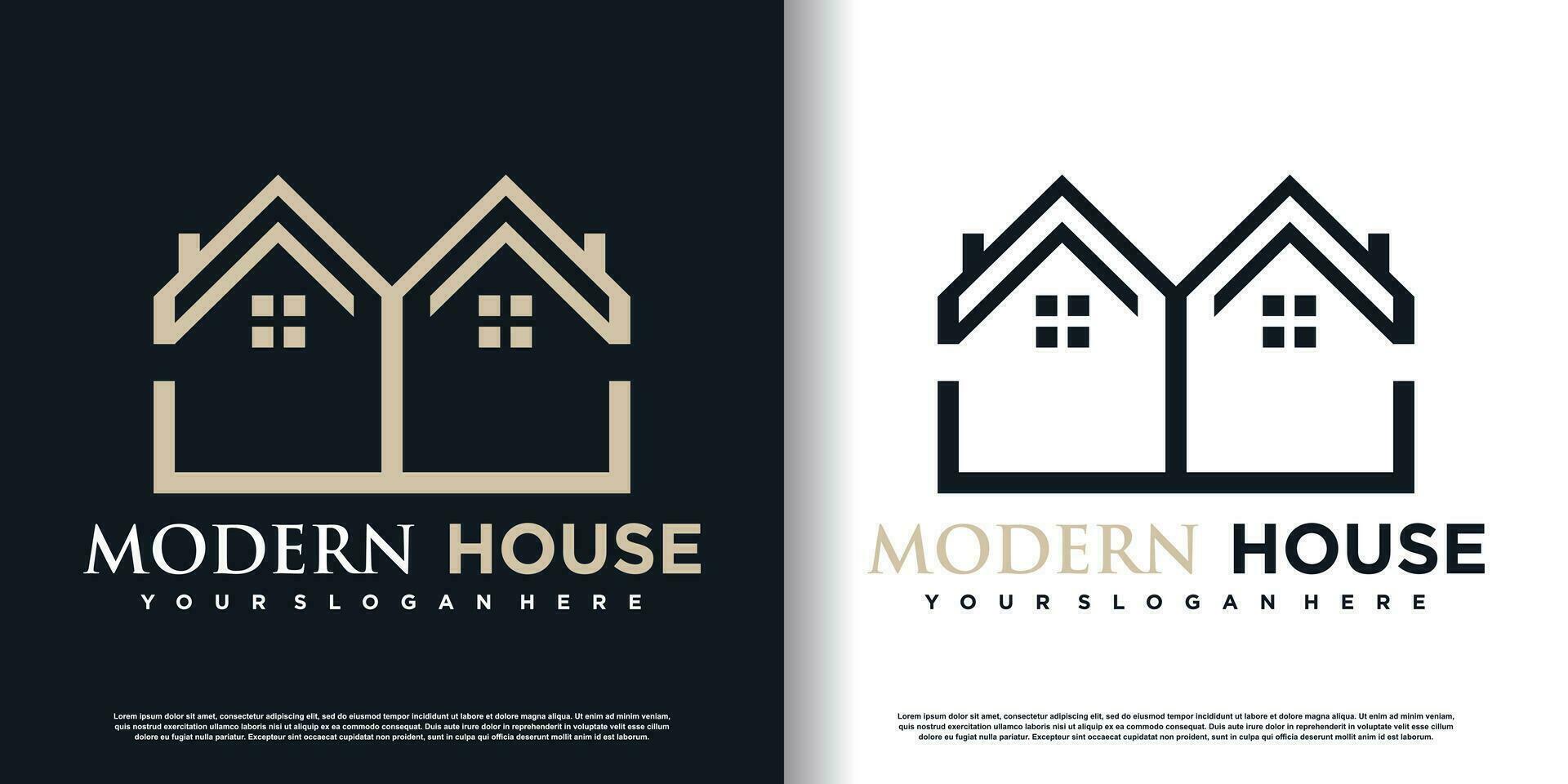 building logo design with creative unique style premium vector