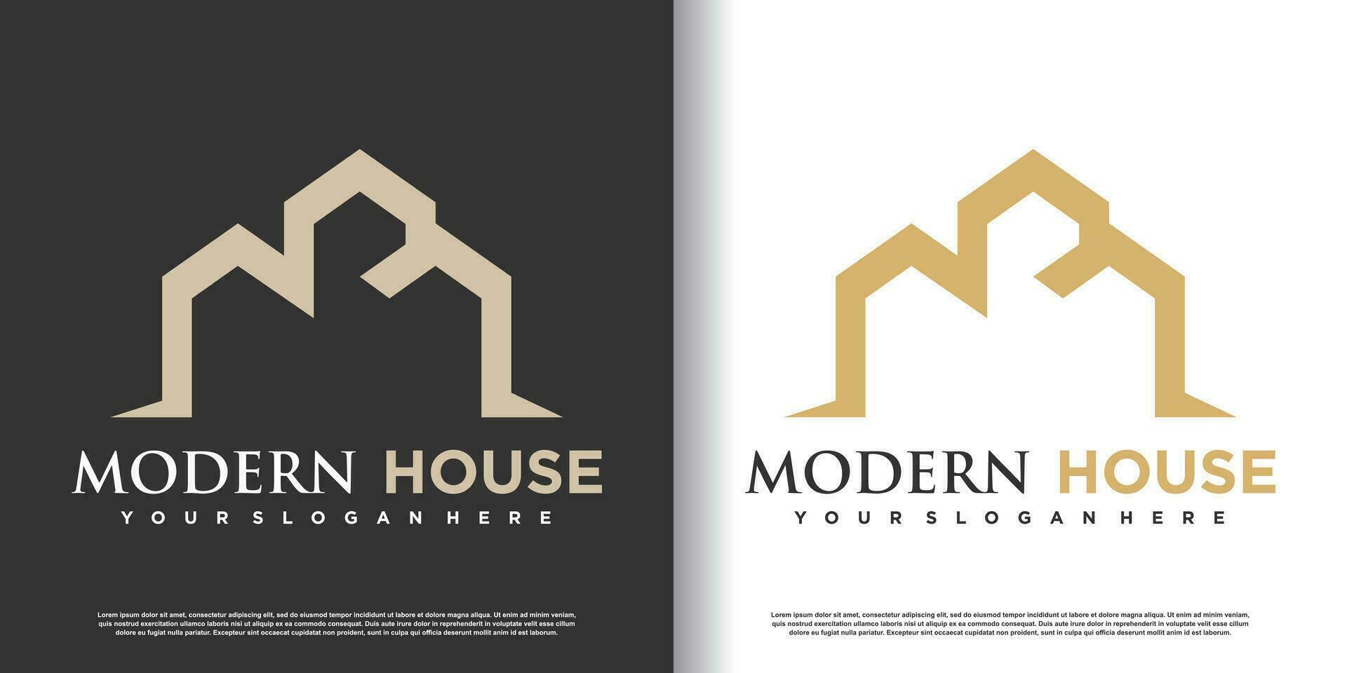 building logo design with creative unique style premium vector