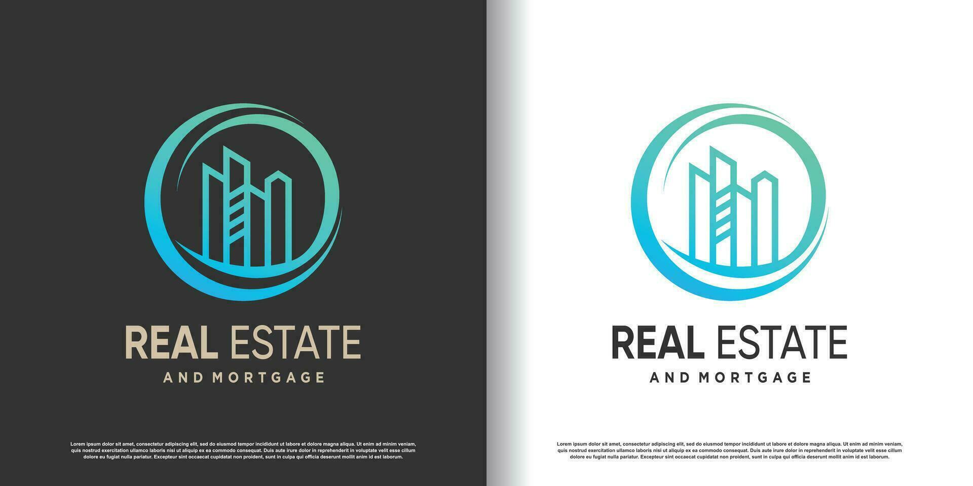 building logo design with creative unique style premium vector