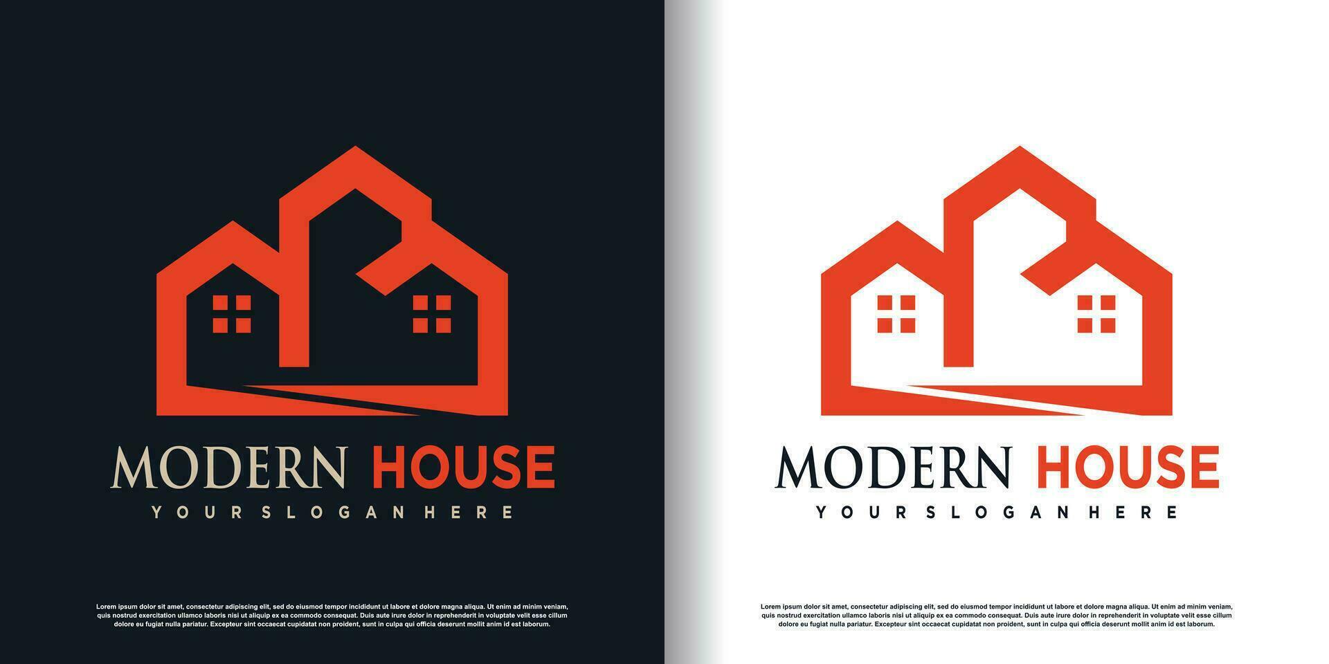 building logo design with creative unique style premium vector