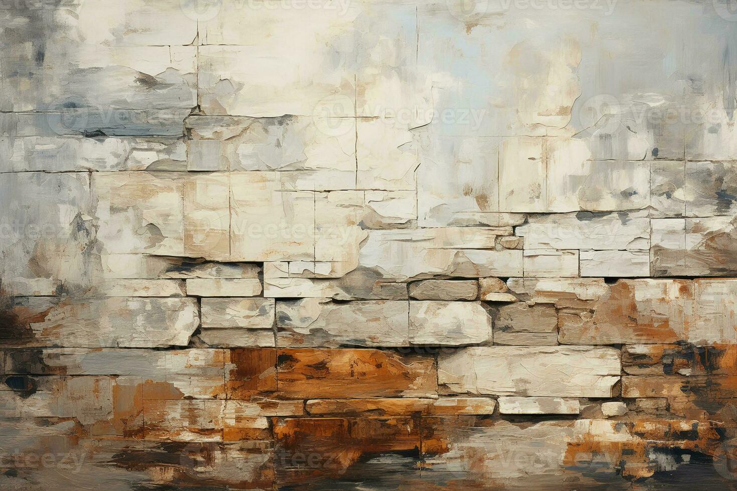 Oil painting of old british wall texture. AI generative photo