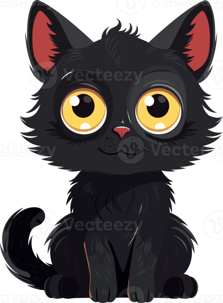 Black cat isolated png