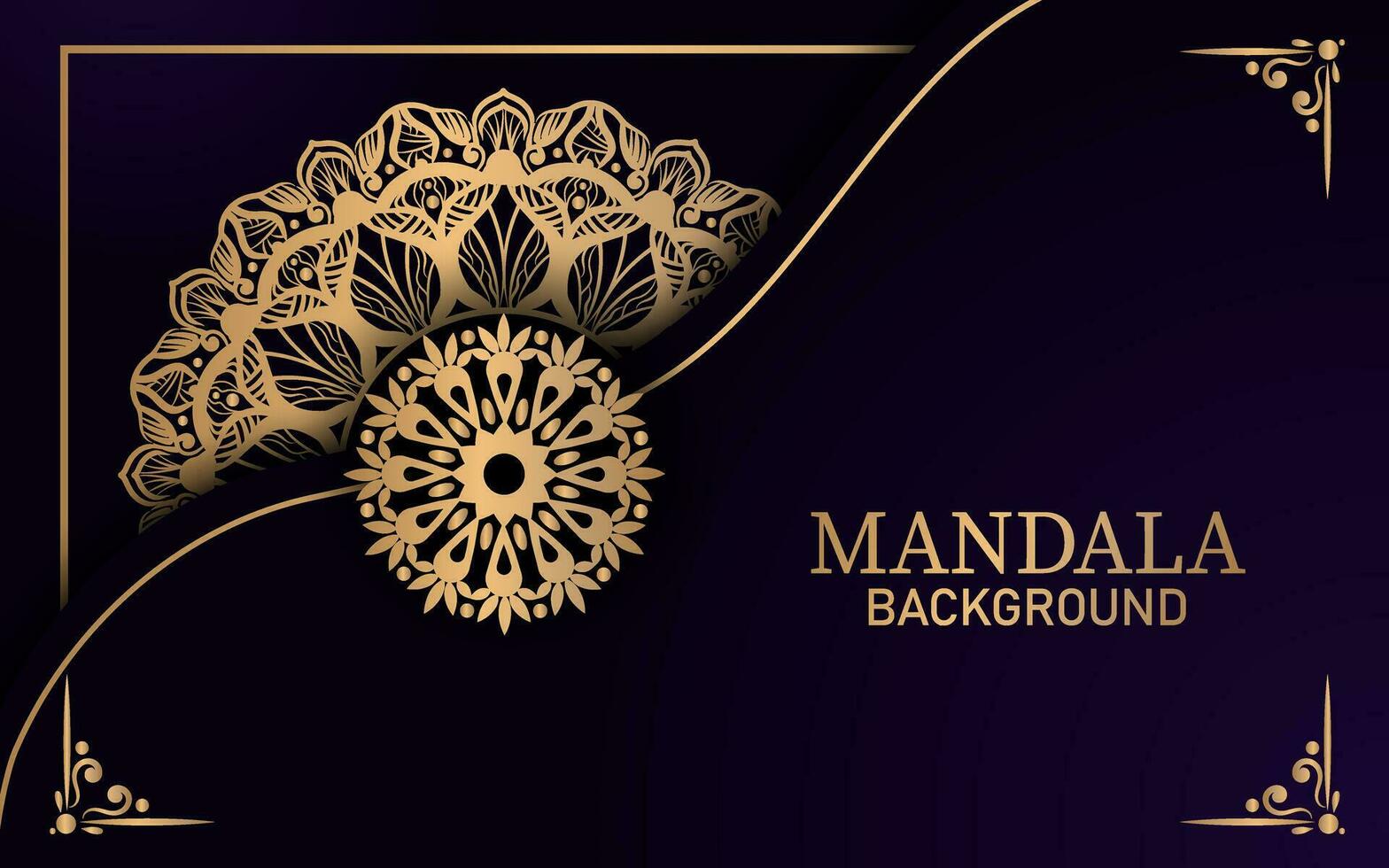 Luxury mandala background with golden decoration vector