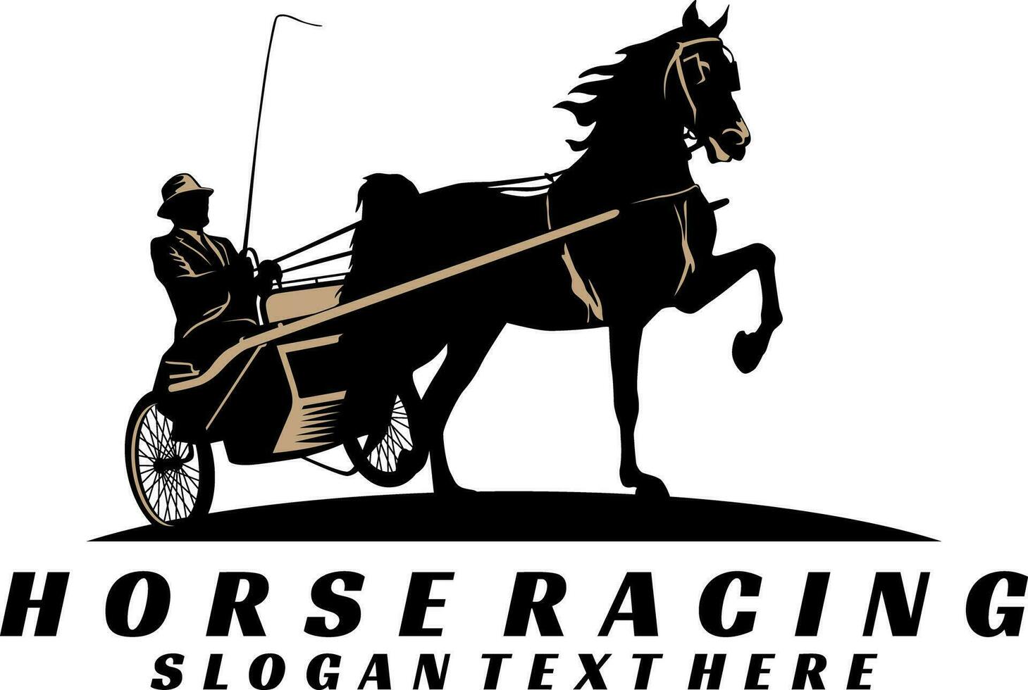 horse racing logo design vector art