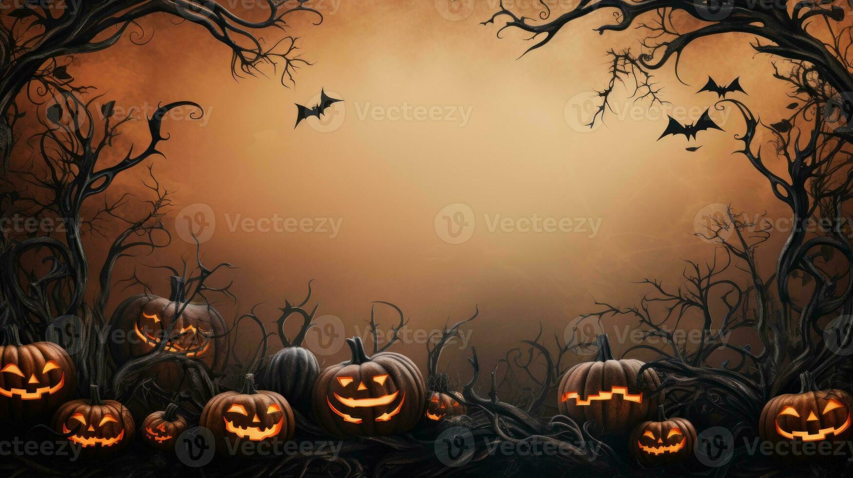 Spooky halloween night background photo