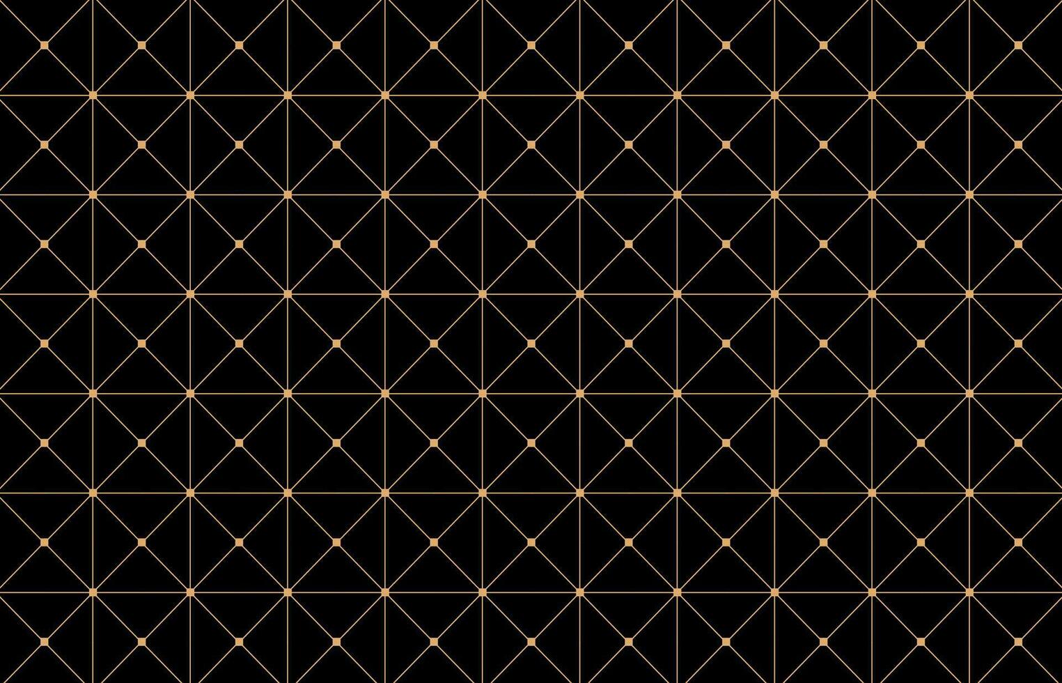 Simple pattern on black background with golden lines vector