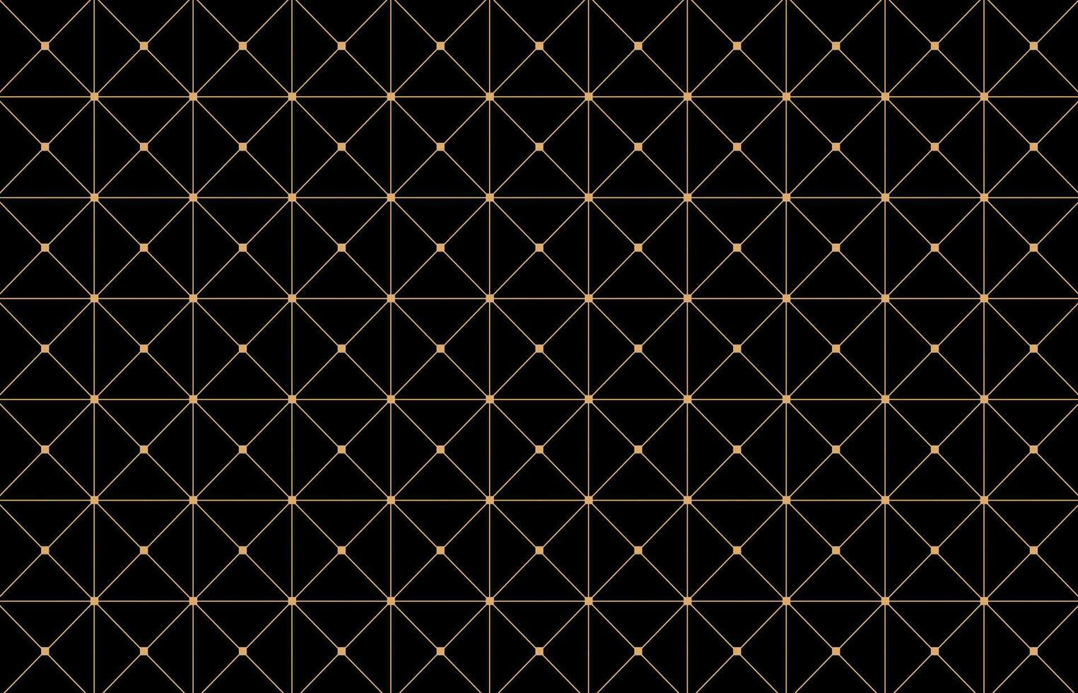 Simple pattern on black background with golden lines vector