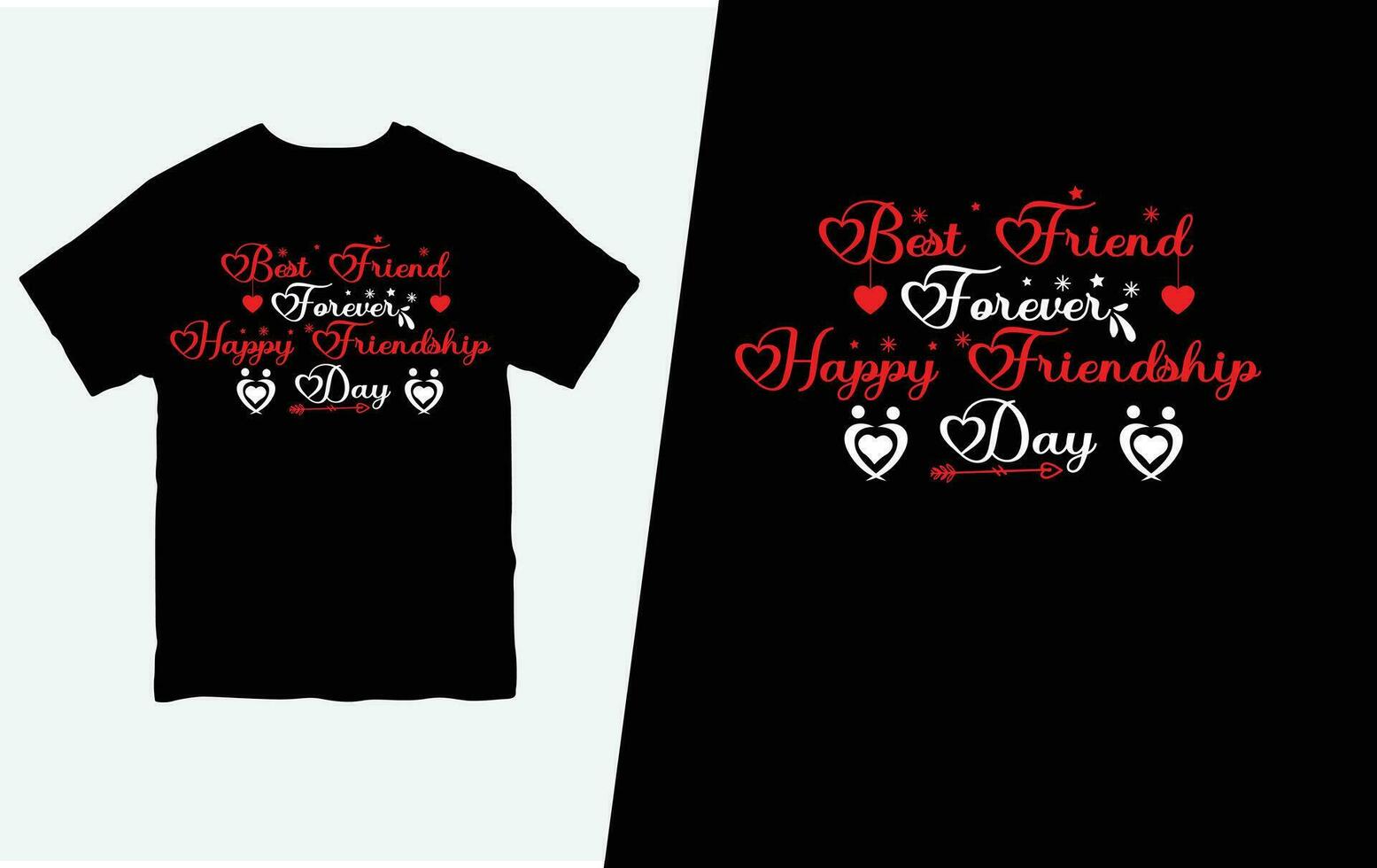 Friendship day t-shirt design Free Vector