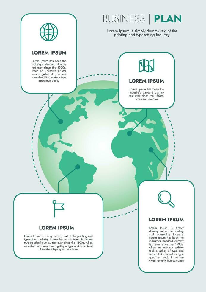 Infographic template for presentations and features data visualization includes a process chart with diagrams, steps, options. The concept for marketing through illustrations for drive to success. vector