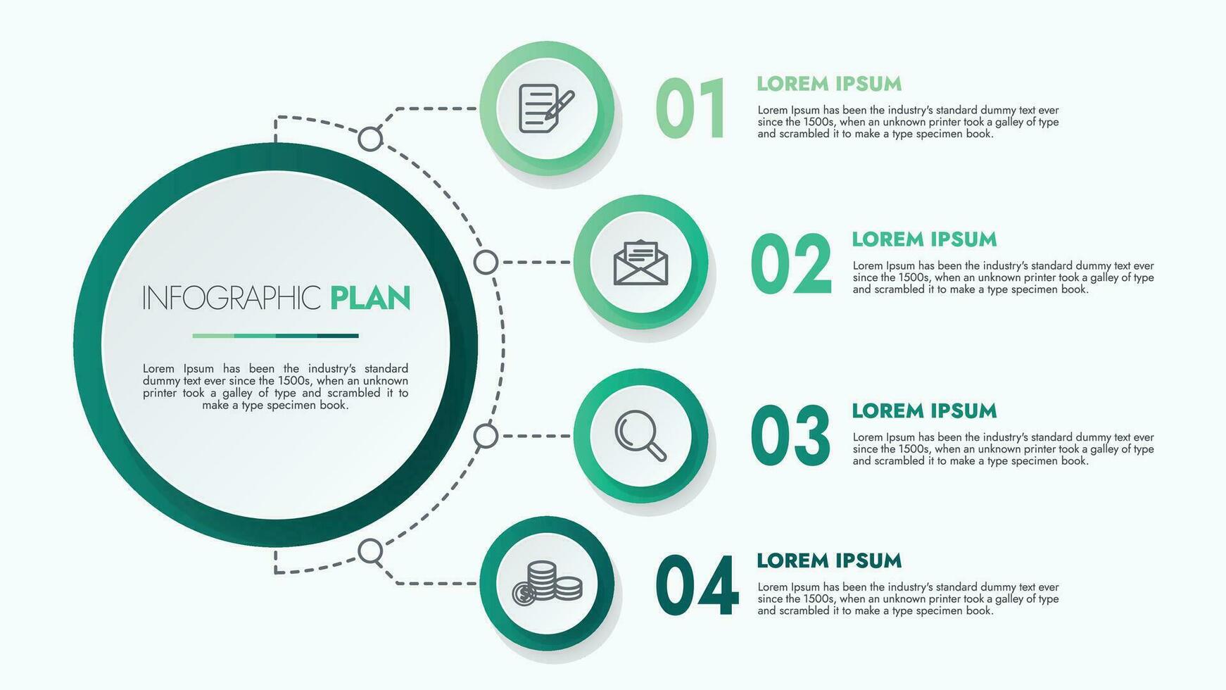 Infographic template for presentations and features data visualization includes a process chart with diagrams, steps, options. The concept for marketing through illustrations for drive to success. vector