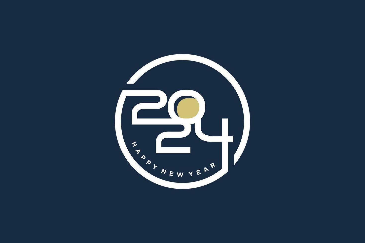 2024 logo design vector icon with creative concept illustration