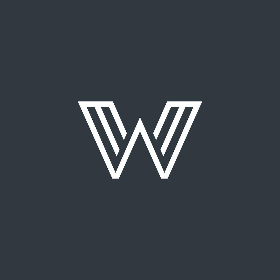 Letter W logo design vector idea with modern concept