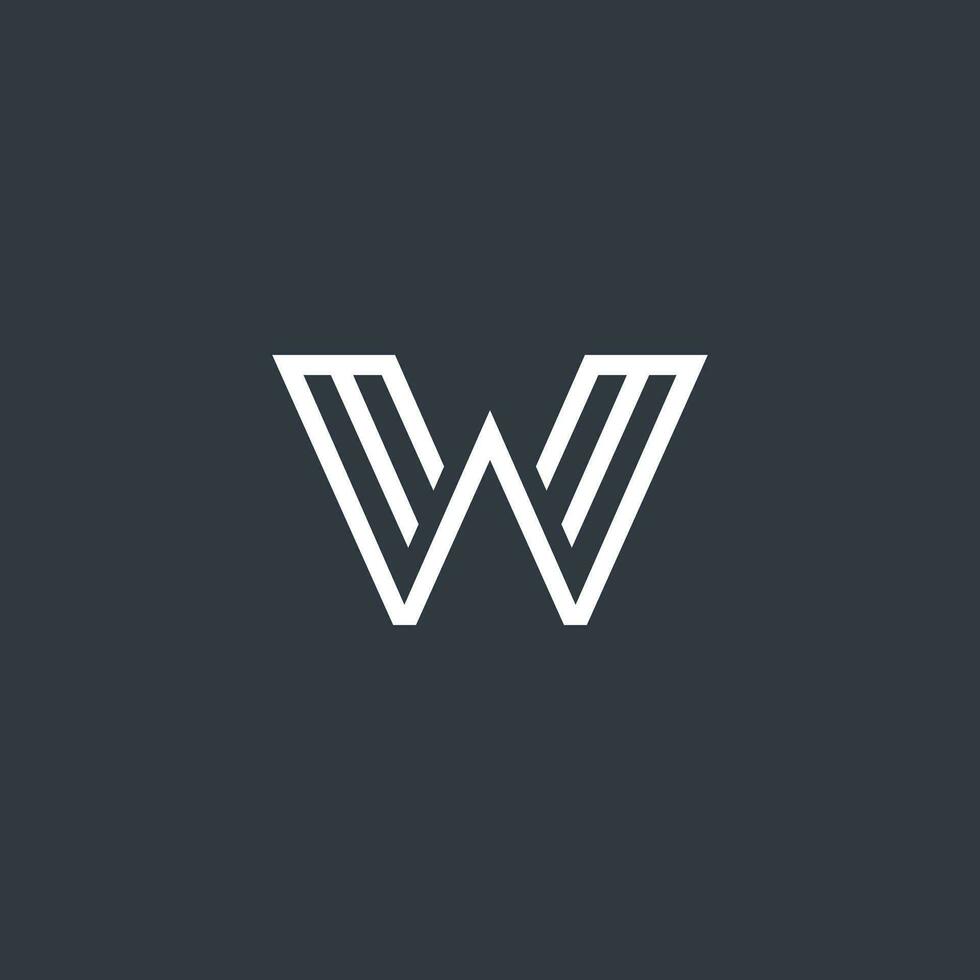 Letter W logo design vector idea with modern concept