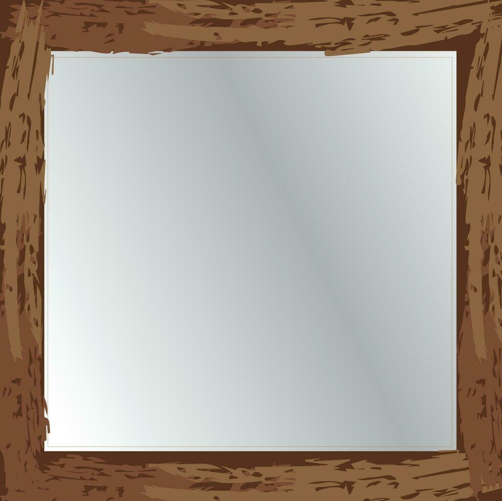 Wooden signage bord or advertising sign pole vector icon
