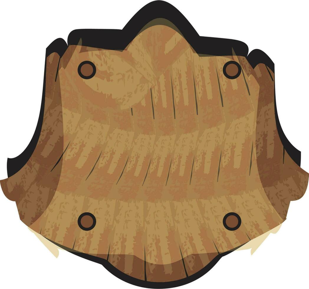 Wooden signage bord or advertising sign pole vector icon