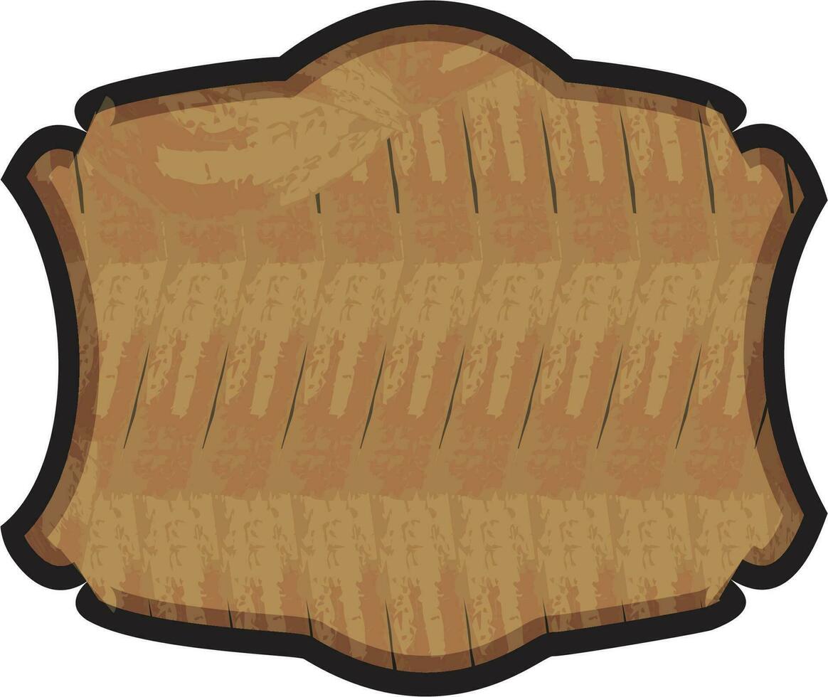 Wooden signage bord or advertising sign pole vector icon