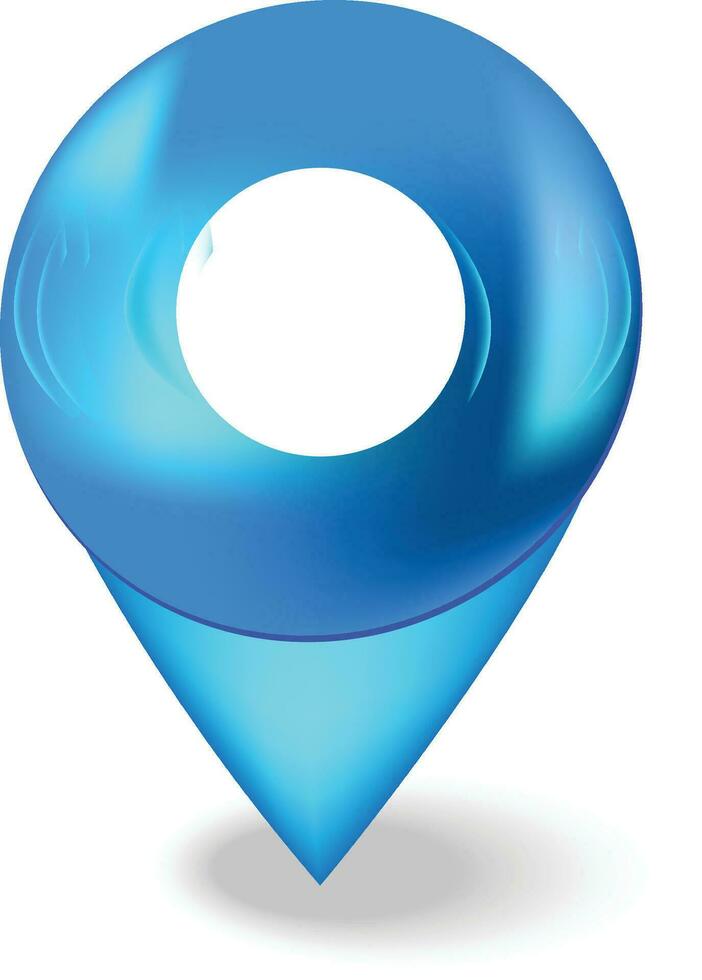 GPS.navigator pin checking blue color on white background. vector illustration