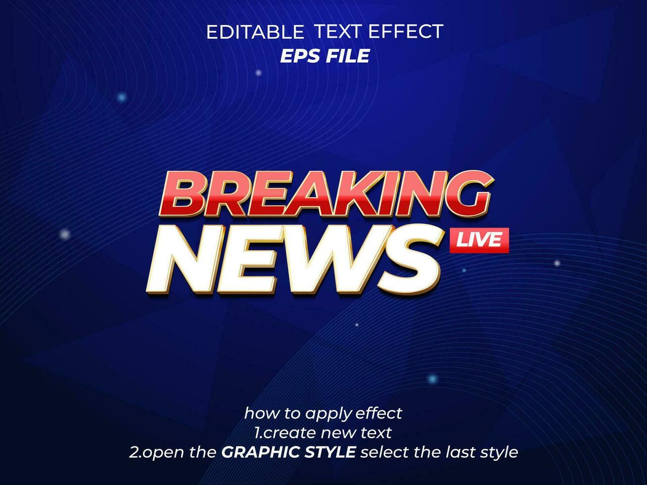 breaking news text effect, font editable, typography, 3d text. vector template