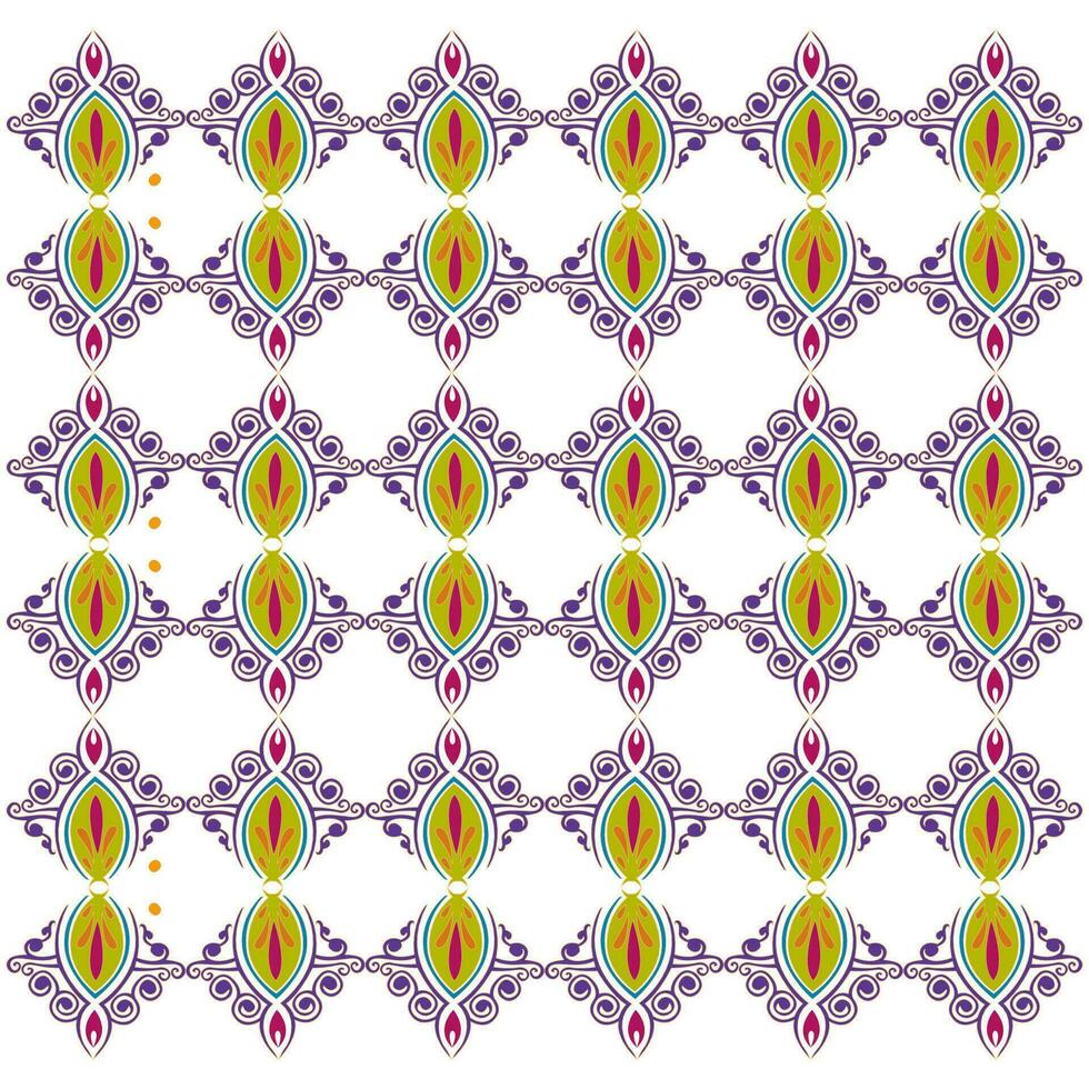 background with colorful classic floral pattern ornament vector