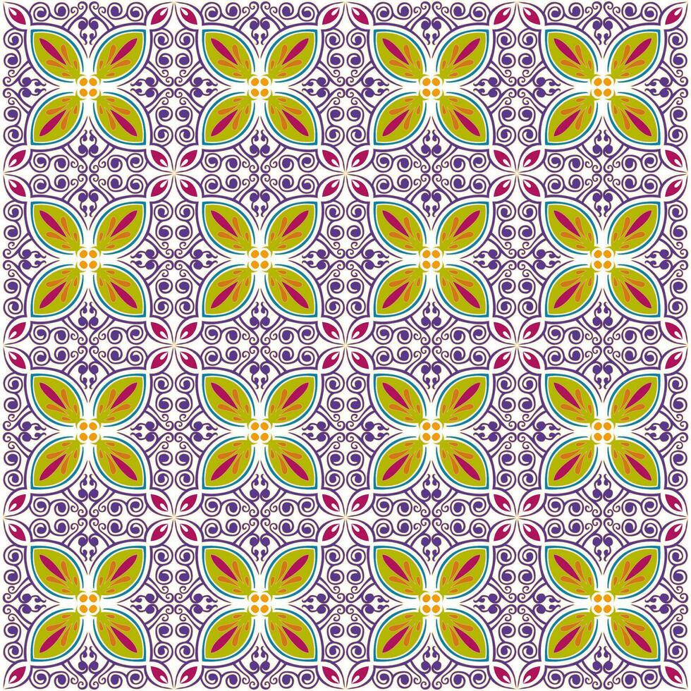 antecedentes con vistoso clásico floral modelo ornamento vector