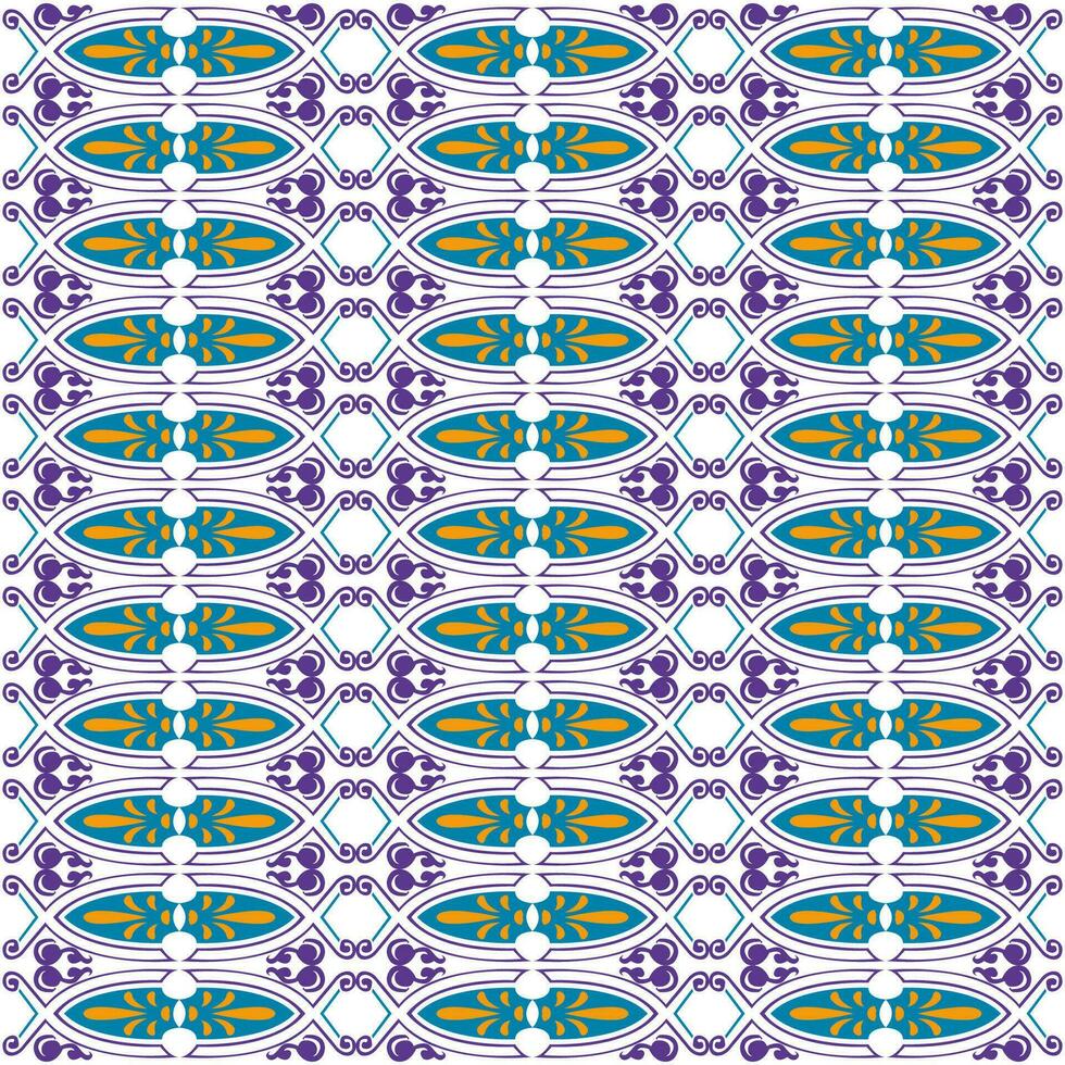 background with colorful classic floral pattern ornament vector