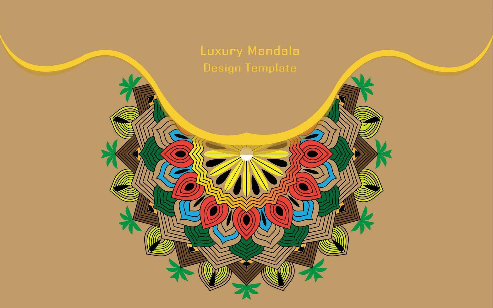 Luxury mandala design vector template